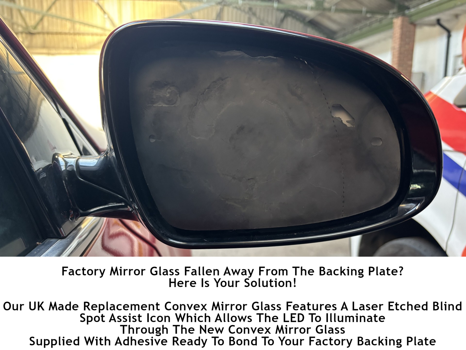 Right Drivers Side For Kia Sportage 2016-2021 Convex Wing Door Mirror Glass BSD