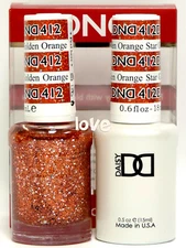 DND Daisy Gel Polish Soak Off 0.5fl.oz LED/UV Duo DND412- Golden Orange Star