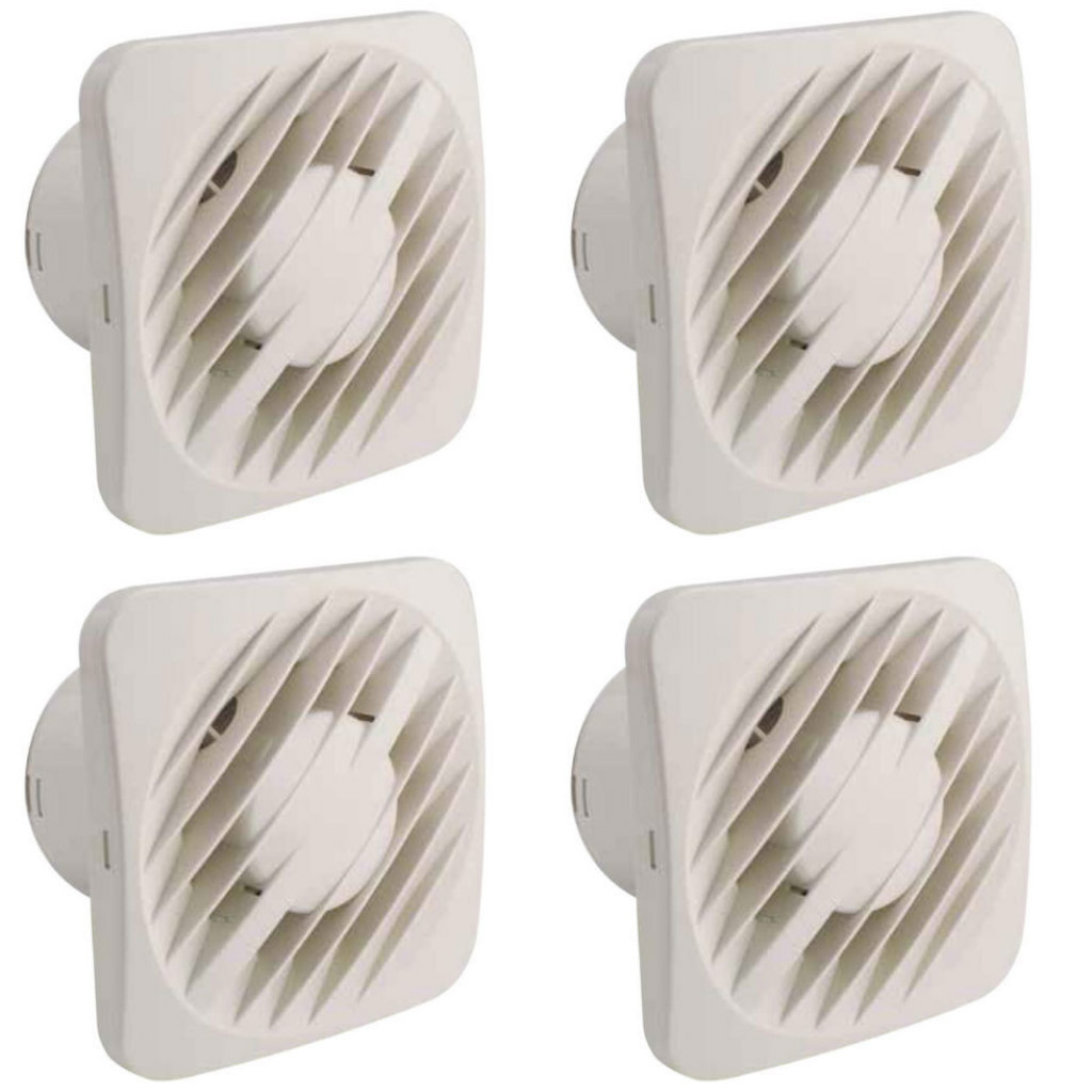 4 x Greenwood Airvac AXSK Extractor Fans 6"" (150mm) Axial