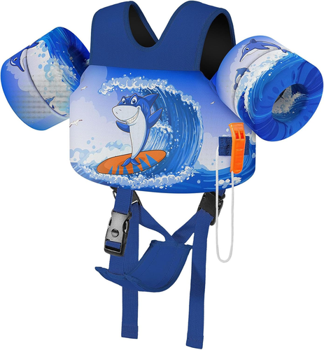 Toddler Swim Vest for Kids, Swim Arm Floaties Cartoon Swimming Water Wings with
