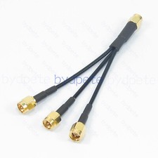 Y splitter type Branch 1x SMA male to 3x SMA male RG316 Coaxial Cable Coax 50ohm