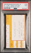 1996 KOBE BRYANT ROOKIE YEAR 1ST GAME VS RAY ALLEN RIVALRY TICKET🎟️LAKERS PSA 2