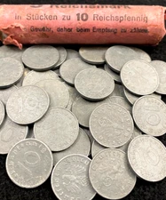 German WWII 10 Reichspfennig Coin (Zinc, 1940–1945) – ONE COIN PER ORDER