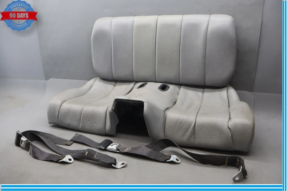 Asientos traseros 90-95 Mercedes R129 500SL cuero Palomino con cinturones de seguridad OEM Foto 2 de 4