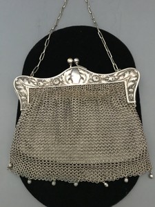 antique german silver purse