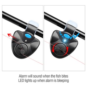 Am /_ Ho /_ Elektronische Led-Licht Clip-On Night Angelrute Fisch biss Ton Alarm