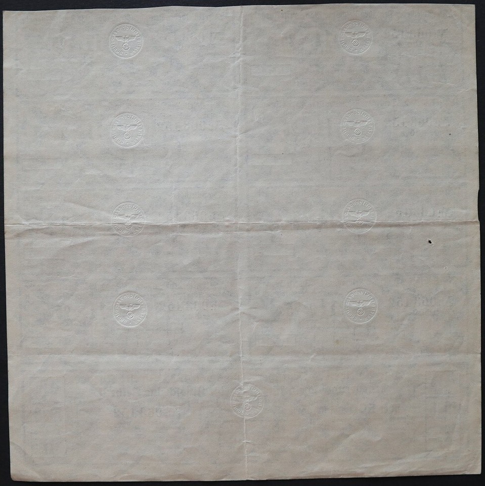 500 Reichsmark 1938 Series H 063152 Loan Bond with eagleswastika