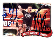 Heath Slater & Rhyno Signed 2018 Topps WWE Raw Card TT-4