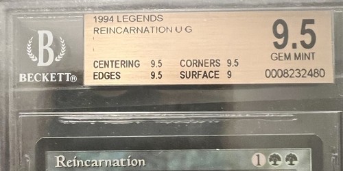 Reincarnation MTG 1994 Legends BGS 9.5 GEM MINT (9.5, 9.5, 9.5, 9) Magic WOTC - Picture 2 of 4