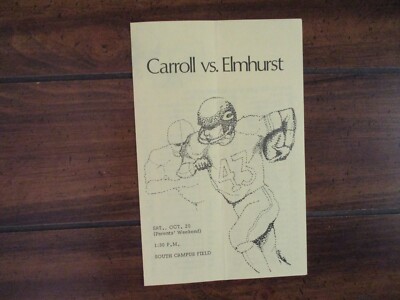 1973 Carroll College Football Program(BOB PUTTER PETRINO/TIM MONCHER/DON KENNER)