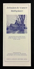 1980s Weaverville NC Zebulon B Vance Birthplace Appalachia VTG Travel Brochure