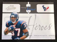 DOMANICK DAVIS Houston Texans 2005 Playoff Absolute Memorabilia Heroes #152/250