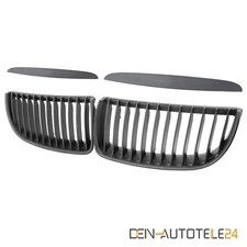 KÜHLERGRILL EINZELSTEG NIEREN PASSEND FÜR BMW 3er E90 E91 04-08 MATT SCHWARZ