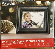 8" Digital Photo Frame Distressed Black - Polaroid