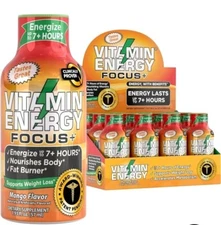 (12 Pack) Vitamin Energy® Focus+ Mango Energy Shots, Clinically Proven