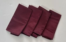 Bed Bath & Beyond Satin Ambrosia Garnet Burgundy 17” Napkin Set Of 4 RN 63262
