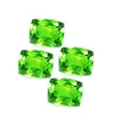 4 Pcs Lot 8-10 Ct Natural Peridot Loose Certified Cushion Cut Peridot Gem A020