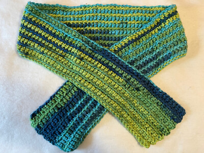 hand crocheted scarf. 64 x 6  Scarf. Wow. Handmade Gift Idea