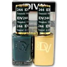 DND DIVA Gel Nail Polish 0.5oz LED/UV Color Gel Duo DV244- Emerald Meadow