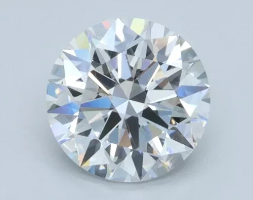 2.08 Carat Round Cut IGI Certified Lab Grown CVD Diamond D Color VVS2 Clarity