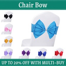 Elasticity Stretch Ready Made Chair Cover Bow Band Sashes Wedding party Decor