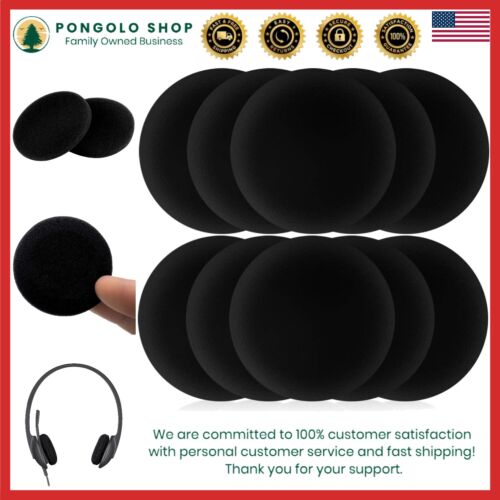 Soft Foam Disposable Ear Pad Covers for Headsets - Fits 50mm Headphones
