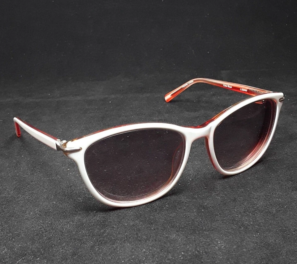 Cole Haan White Red Sunglasses FRAME ONLY - CH 618 White Laminate 55-16-130 - Image 2 of 4