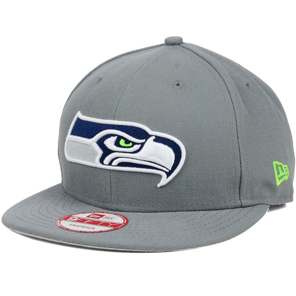New Era Gray Seattle Seahawks Crafted in USA Throwback 9FIFTY