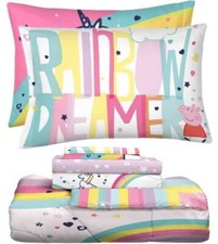 Peppa Pig  Rainbow Dreamer  Kids Reversible Bed Set-AB07TX4XDTH7, AB07TY8MGN87