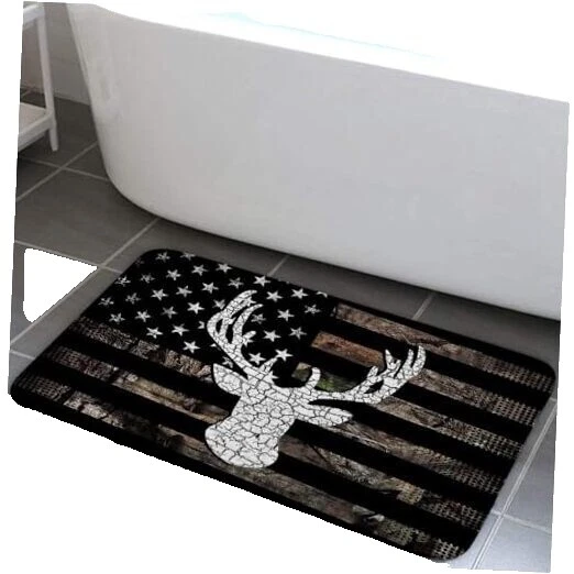 Alfombrillas de baño de baño Negro Franela Cubre