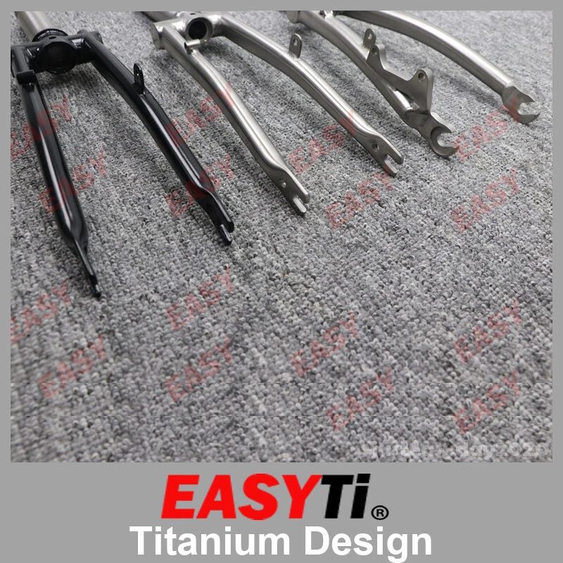 EasyTi Titanium Disc Brake Fork for Brompton Folding Bike frame 1&1/8"-Threaded - Image 2 of 4