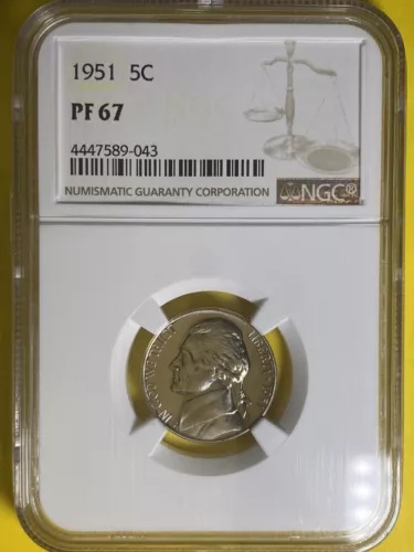 1951PF 67 NGC Jefferson nickel