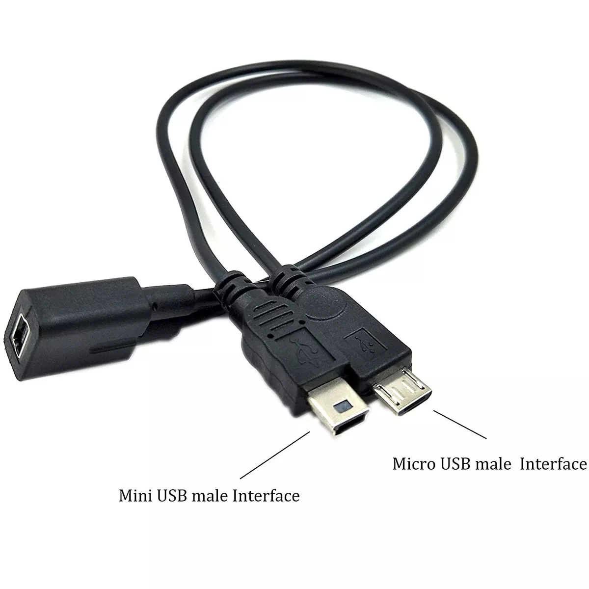 5ft USB 2.0 Multi-Device Charging Cable - Mini-B & Micro-B