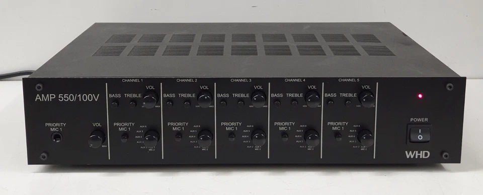 WHD AMP 550/100V Power Amplifier Mikro Rack Profi DJ Mini Voll-Verstärker 2x50W - Bild 2 von 4