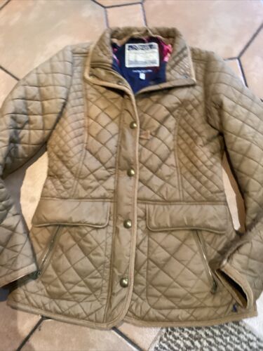 JOULES Padded Quilted Jacket Coat Lightweight Size 8 Riding Walks Tan ...
