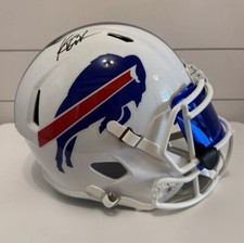 KEON COLEMAN SIGNED BUFFALO BILLS FULL SIZE SPEED REP HELMET W/ BLUE VISOR & COA