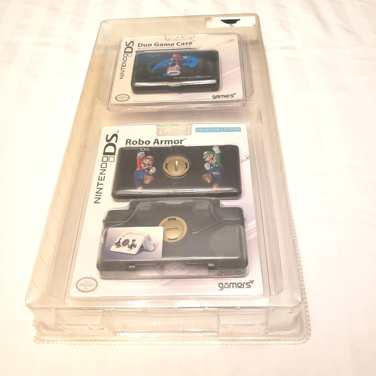 NINTENDO DS LITE Mario Kart Black Duo Game Case + Robo Armor
