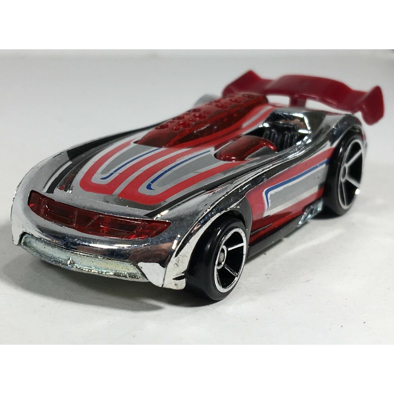 Hot Wheels 2007 Battle Spec Chrome Red HW Mystery Cars Series Malaysia Loose