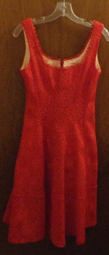 Nanette Lepore NYC Poppy Red Lace Dress Women 4  3
