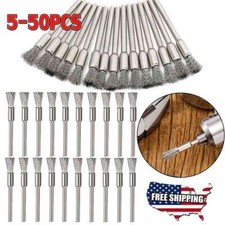5-50PCS Wire Steel Brushes Polishing Brush Wheels Set for Dremel Rotary Die Tool