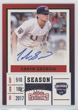 2017 Panini Elite Extra Edition USA Baseball Gold 77/100 Cadyn Grenier Auto 1i9
