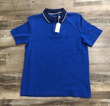 Nautica Mens Small Blue Cotton Polo Shirt New with 70 Tags
