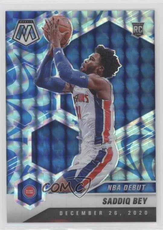 2020-21 Panini Mosaic NBA Debut Reactive Blue Prizm Saddiq Bey #276 0o6v