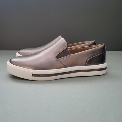 Clarks Unstructured Metallic Brown Casual Slip On Athletic  Shoes Women US 9.5