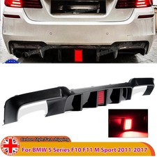 For BMW 5 Series F10 F11 M Sport Quad Exhaust Carbon ABS Rear Valance Diffuser