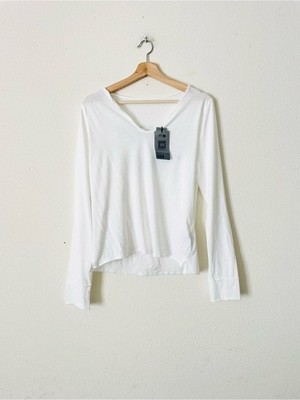NWT Zadig & Voltaire MEDIUM Tunisien Lamour rhinestone studded long sleeve tee