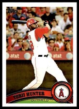 2011 Topps Diamond Sparkle SSP Rare Torii Hunter Los Angeles Angels #255