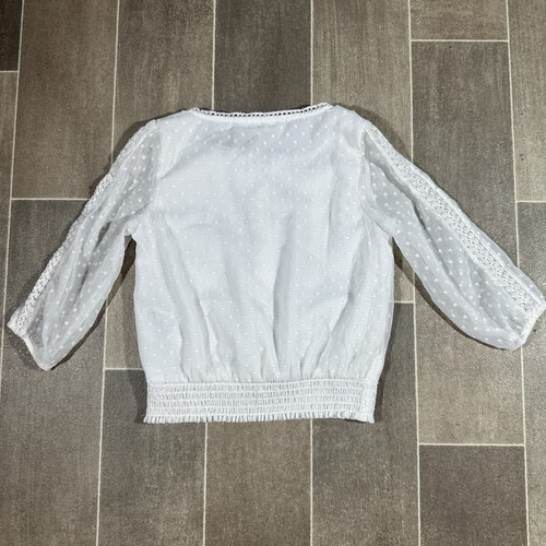 ABERCROMBIE KIDS Girls Long Sleeves Top, White, Size 5/6 - Picture 6 of 7