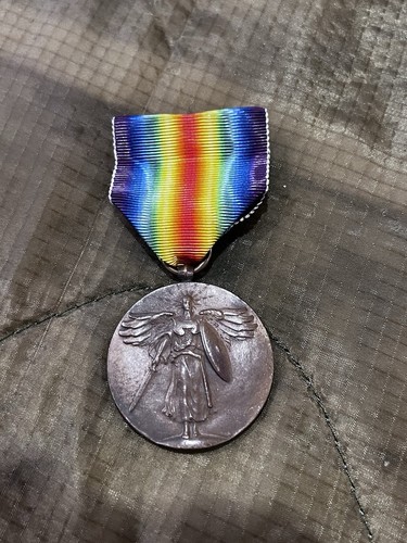 USGI WW1 VICTORY MEDAL w Full Wrap Brooch - US Army / US Navy / USMC - WWI