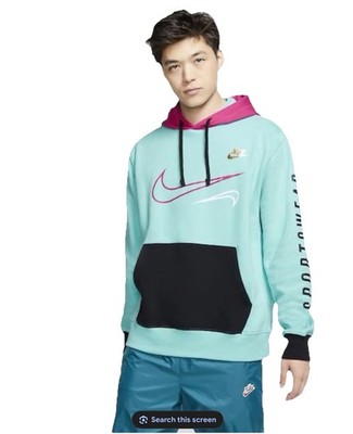 Nike Miami Vice South Beach Pullover Hoodie Men's Small Vibrant Colorblock  Rare
